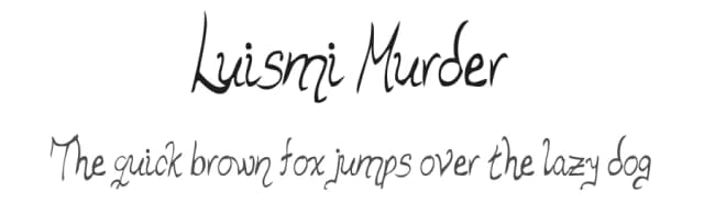 Luismi Murder by Juan Casco — Script Handwritten Font