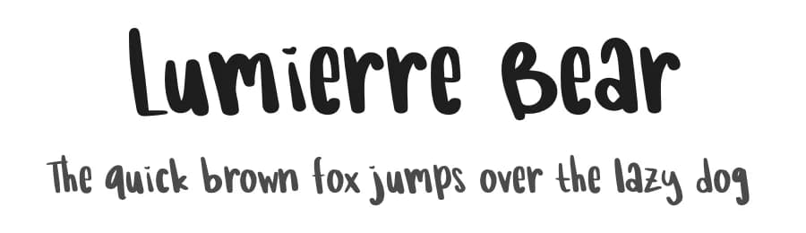 Lumierre Bear by The Ocean Studio - Laire Banyu Sandi Pawenang — Script Handwritten Font — preview 1