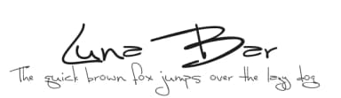 Luna Bar by Fat Cat Fonts — Script Handwritten Font — thumbnail 1