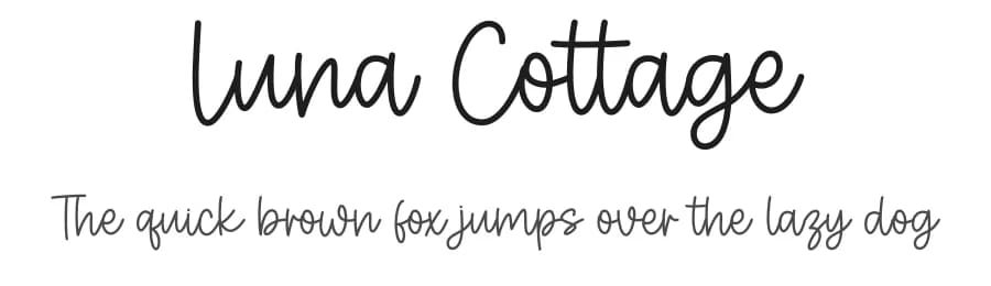 Luna Cottage by Graphix Line Studio — Script Handwritten Font