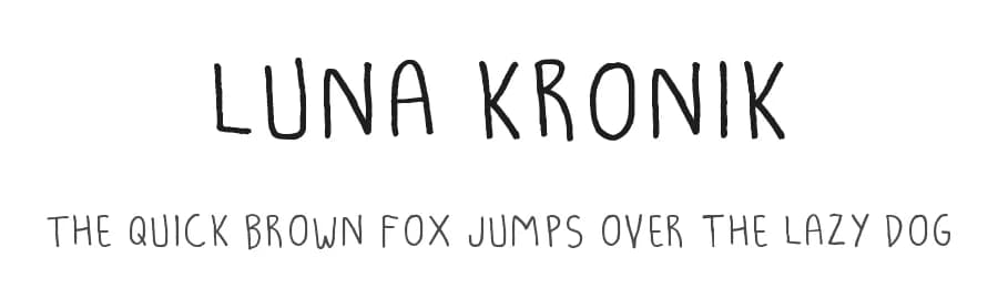 Luna Kronik by Denne — Script Handwritten Font