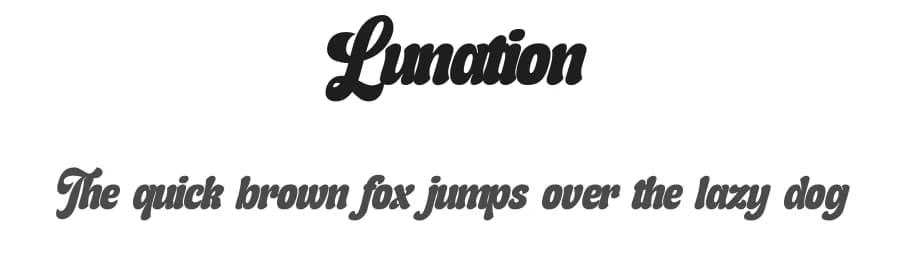 Lunation by Ditatype — Script Handwritten Font