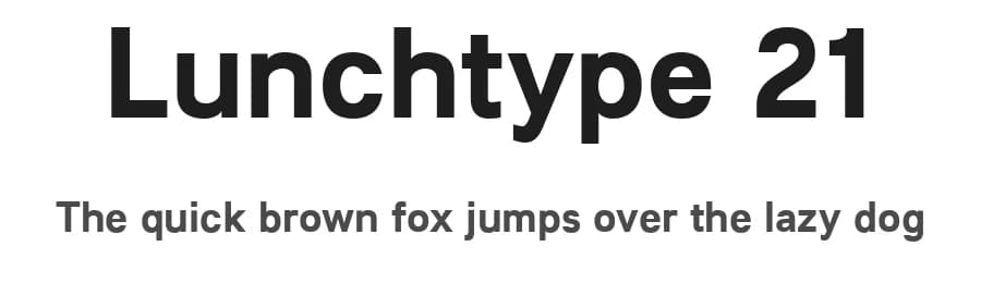 Lunchtype 21 by YesYesNo — Sans Serif Font