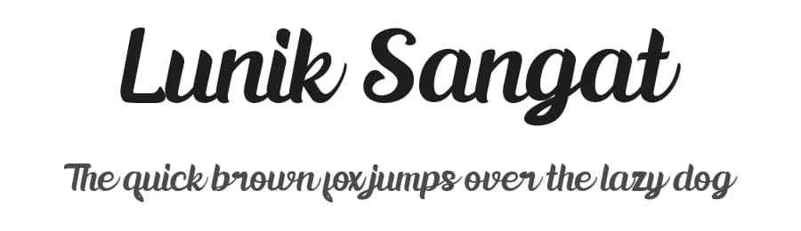 Lunik Sangat by GulioSt — Script Handwritten Font — preview 1