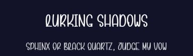 Lurking Shadows by Andi Moz — Script Handwritten Font — thumbnail 2