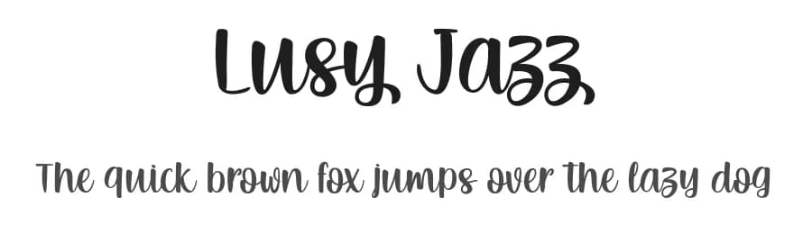 Lusy Jazz by Typhoon Type - Suthi Srisopha — Script Handwritten Font