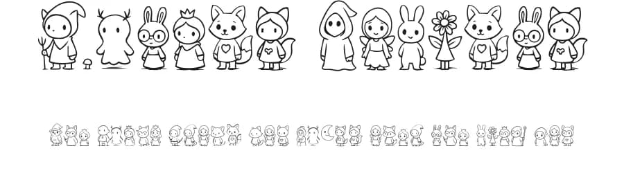 Lutins Volants by BlackFridayFont FMF — Dingbats Font