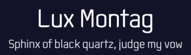 Lux Montag by C-3OP — Sans Serif Font — thumbnail 2