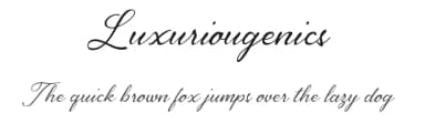 Luxuriougenics by Pollux of Geminorum — Script Handwritten Font — thumbnail 1