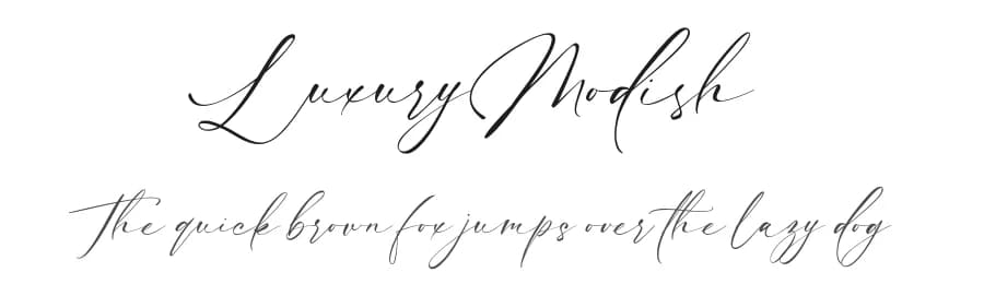 Luxury Modish by Riyadh Rahman — Script Handwritten Font