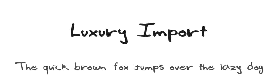 Luxury Import by Xerographer Fonts — Script Handwritten Font