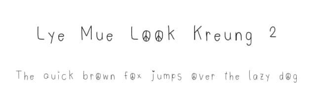 Lye Mue Look Kreung 2 by Charlee Sathiraboot — Script Handwritten Font