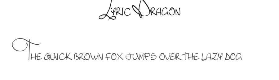 Lyric Dragon by Lyric Dragon — Script Handwritten Font