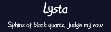Lysta by Andarina — Script Handwritten Font — thumbnail 2