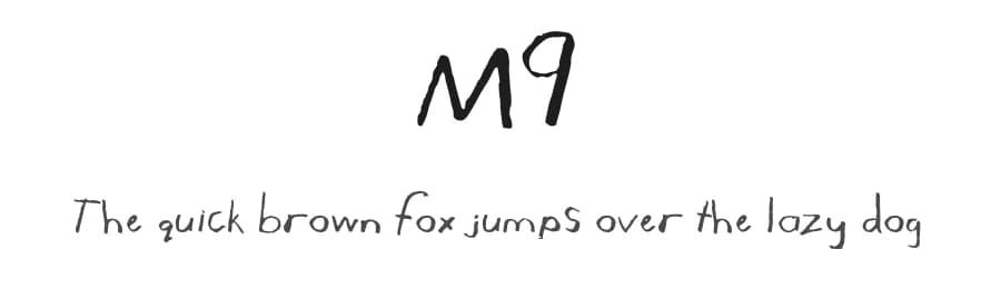 M9 by Justin  Biddle — Script Handwritten Font — preview 1