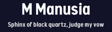 M Manusia by wepfont.com — Sans Serif Font — thumbnail 2