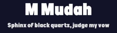 M Mudah by wepfont.com — Sans Serif Font — thumbnail 2