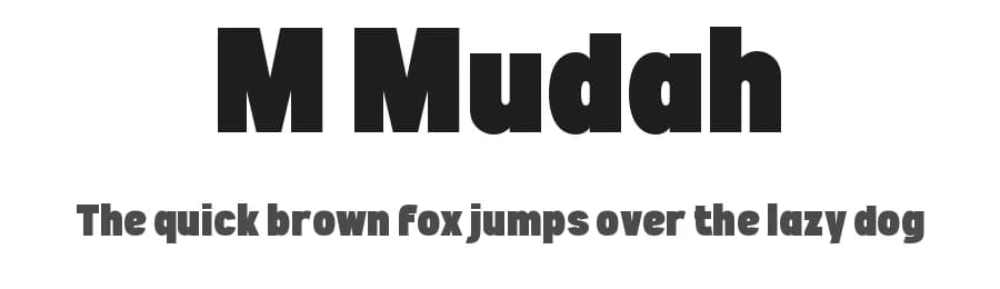 M Mudah by wepfont.com — Sans Serif Font