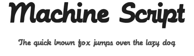 Machine Script by DeNada Industries — Script Handwritten Font