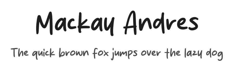 Mackay Andres by MJType — Script Handwritten Font