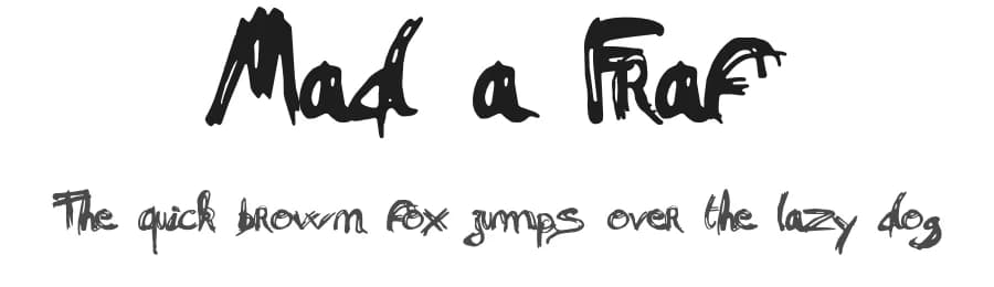 Mad a Fraf by Damien — Script Handwritten Font