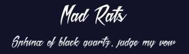 Mad Rats by dcoxy - Greg Medina — Script Handwritten Font — thumbnail 2