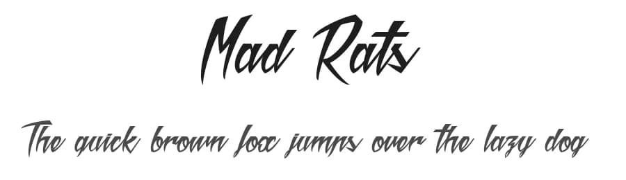 Mad Rats by dcoxy - Greg Medina — Script Handwritten Font