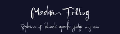 Madam Frilleug by Ahargun C Design — Script Handwritten Font — thumbnail 2