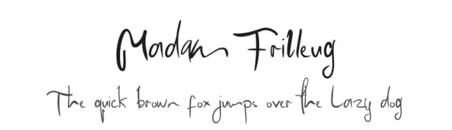 Madam Frilleug by Ahargun C Design — Script Handwritten Font