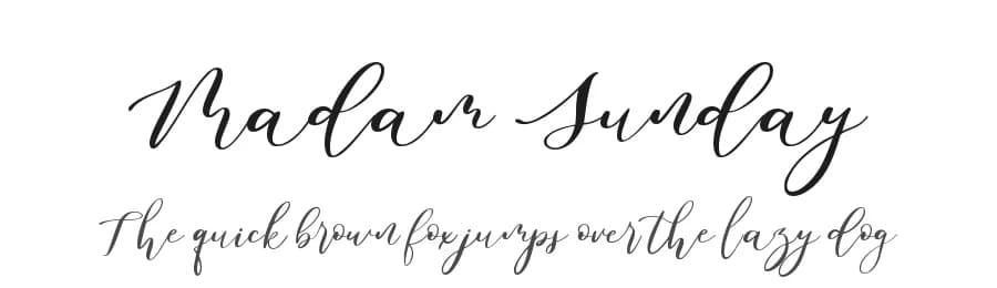 Madam Sunday by Abraham Type (AldeDesign Studio) — Script Handwritten Font