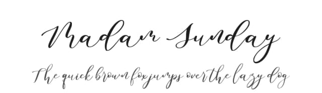 Madam Sunday by Abraham Type (AldeDesign Studio) — Script Handwritten Font