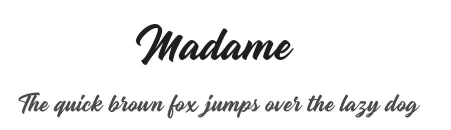 Madame by StereoType — Script Handwritten Font