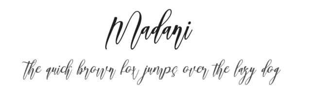 Madani by Muhammad Akbar — Script Handwritten Font