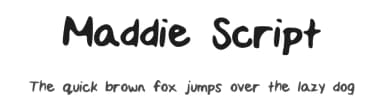 Maddie Script by Madelyn Zeman — Script Handwritten Font — thumbnail 1