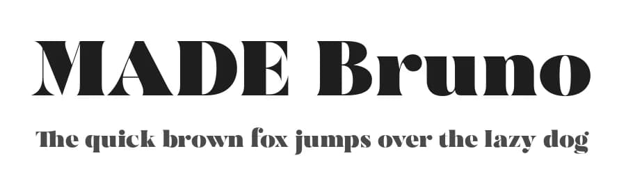 MADE Bruno by MadeType — Serif Font