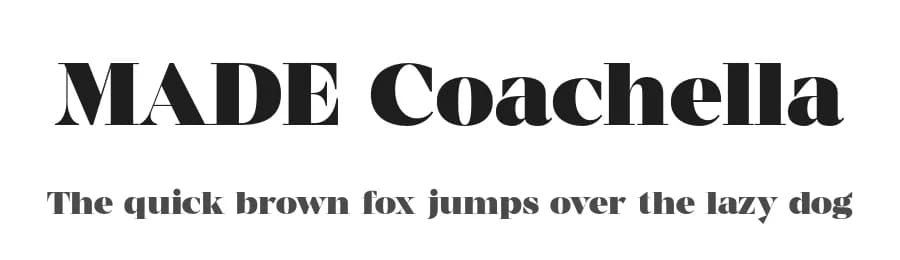 MADE Coachella by MadeType — Serif Font