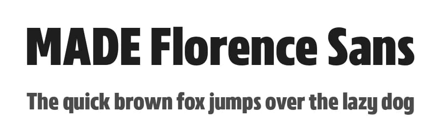 MADE Florence Sans by MadeType — Sans Serif Font