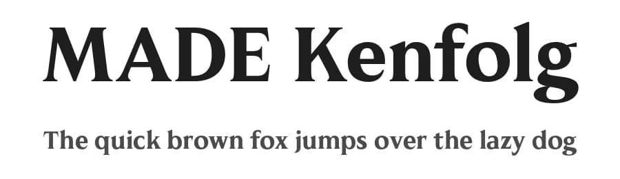 MADE Kenfolg by MadeType — Serif Font