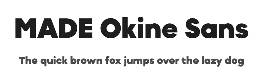 MADE Okine Sans by MadeType — Sans Serif Font