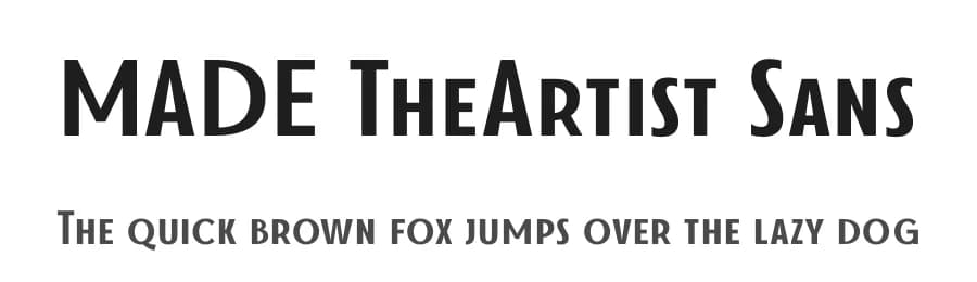 MADE TheArtist Sans by MadeType — Sans Serif Font