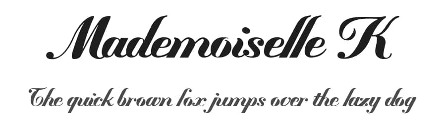 Mademoiselle K by Maelle.K | Thomas Boucherie — Script Handwritten Font