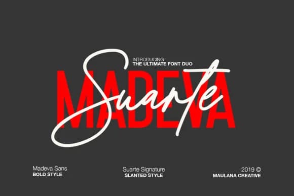 Madeva Suarte Font by Maulana Creative — Script Handwritten Font