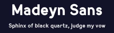 Madeyn Sans by Rachel San — Sans Serif Font — thumbnail 2