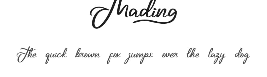 Mading by VinType — Script Handwritten Font