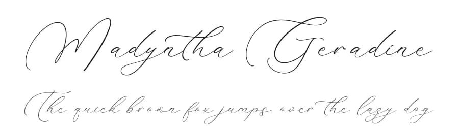 Madyntha Geradine by Storytype Studio — Script Handwritten Font