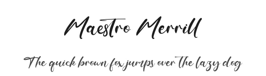 Maestro Merrill by Kong Font — Script Handwritten Font
