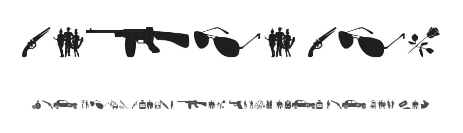 Mafia Mix by Woodcutter — Dingbats Font