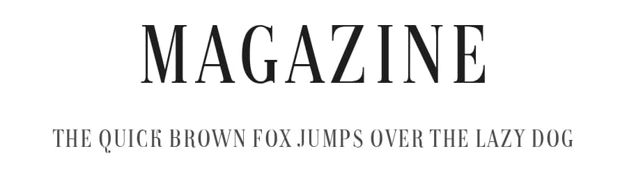 Magazine by Vladimir Nikolic — Serif Font