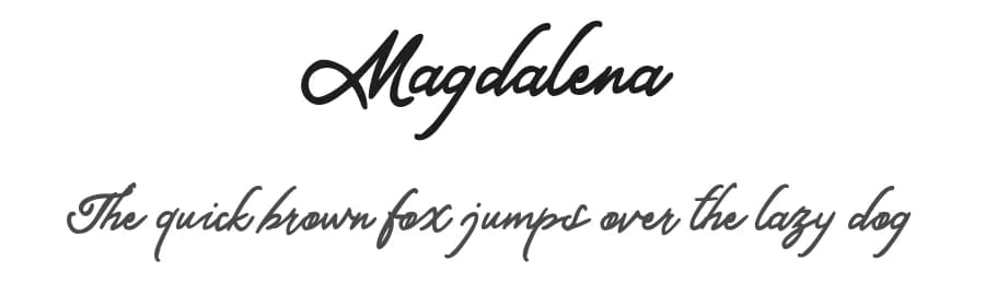 Magdalena by Vunira Design — Script Handwritten Font