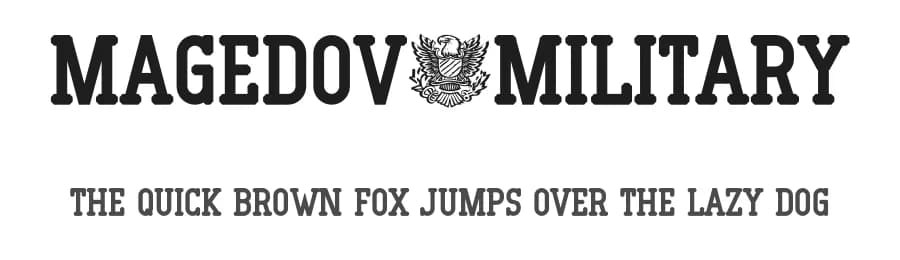 Magedov Military by Måns Grebäck — Serif Font